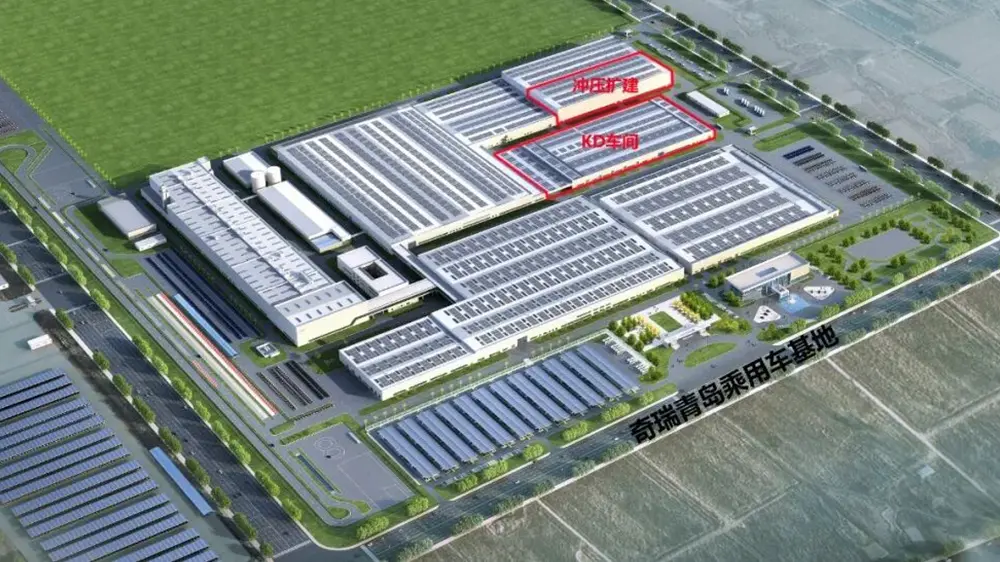 Chery KD deler produksjon verksted byggeprosjekt på bjelken, realiserte EIHE Chery Automobile Qingdao base byggeprosjekt vant budet 