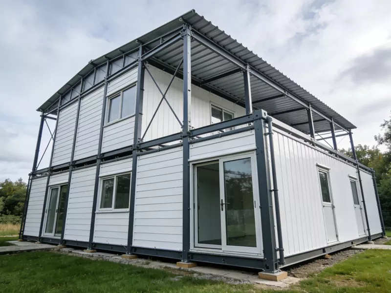 Grønt stålstruktur prefabrikert hus