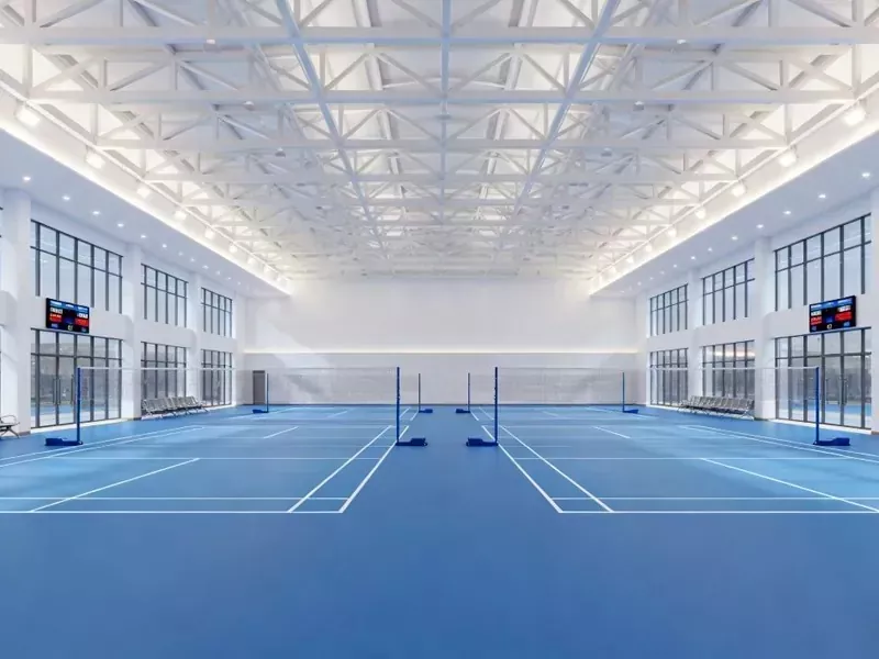 Innendørs badmintonhall Stålkonstruksjon