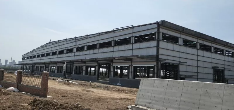 Prefabrikert modulær stålramme logistikklagerkonstruksjon