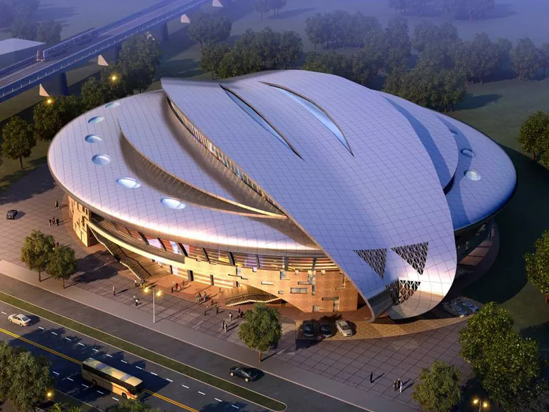 Prefabrikert stadionkonstruksjon med stålkonstruksjon