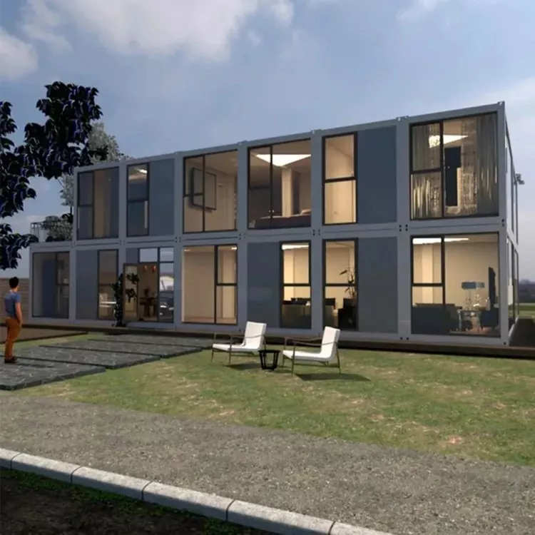 Prefabrikkert container integrert stålhus