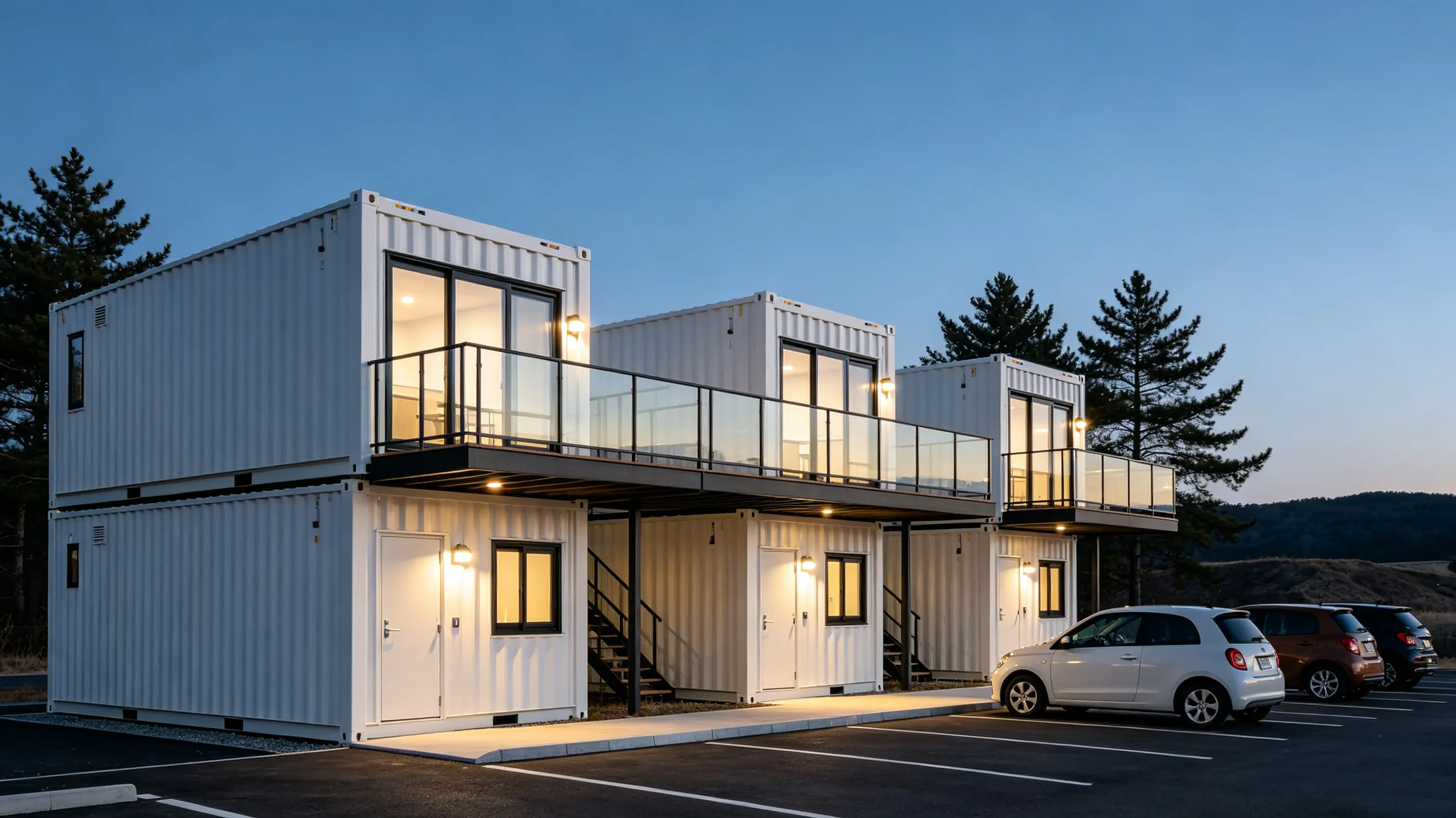 Prefabrikkert container motell konstruksjon