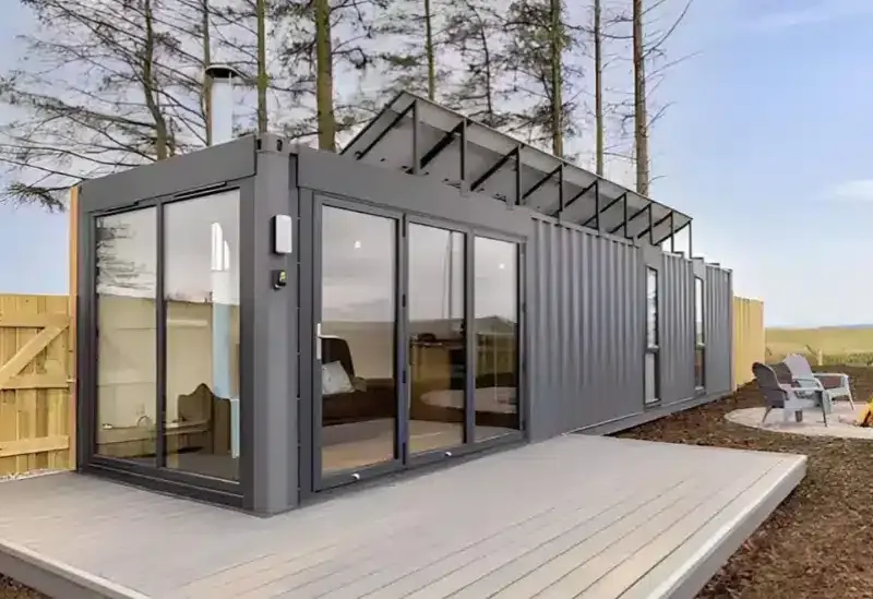 En-enhets containerhus stålkonstruksjon