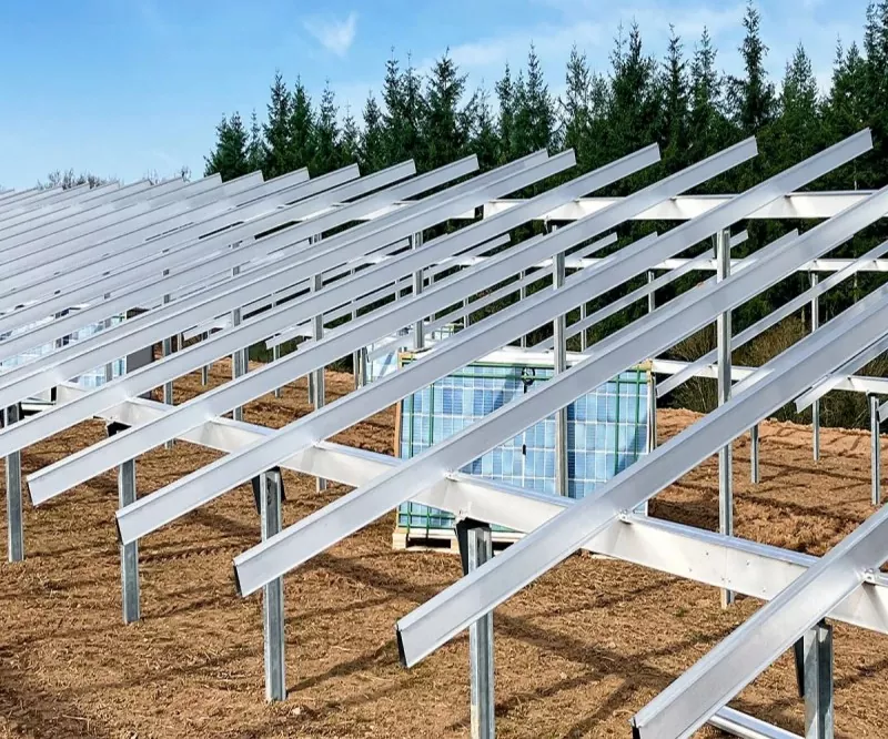 Solcellepanel monteringsstruktur