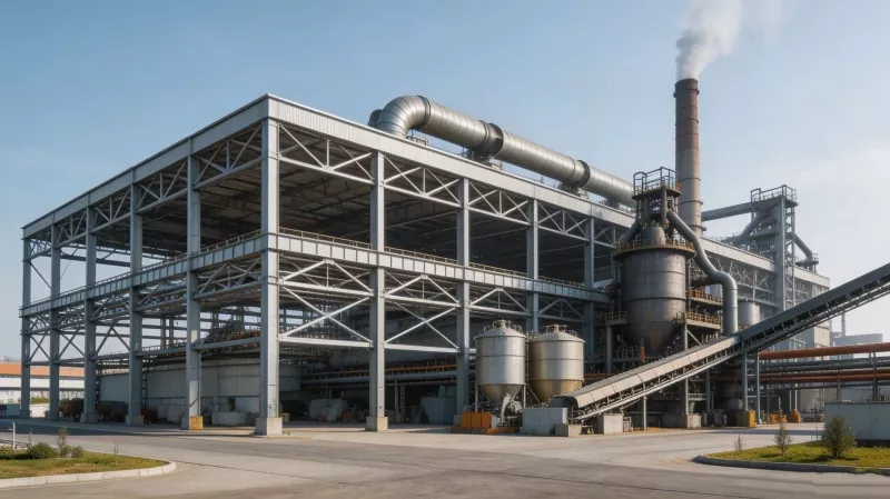 Stålstruktur metallurgisk fabrikkkonstruksjon
