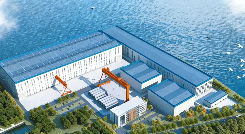 Stålkonstruksjon offshore vindkraftfabrikk