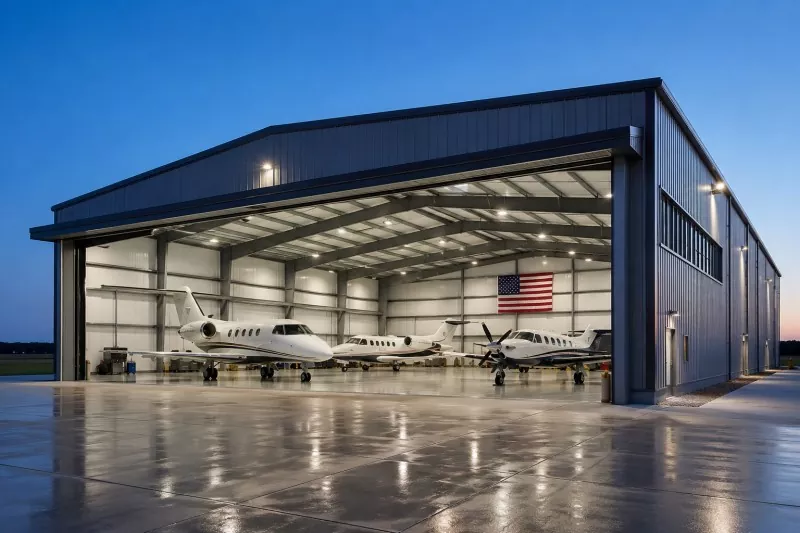 Stålkonstruksjon Privat Hangarkonstruksjon